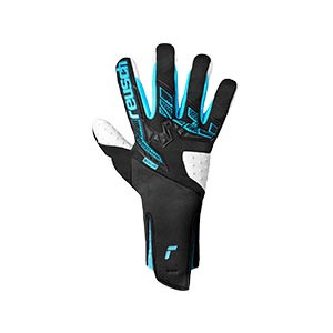 Reusch Attrakt Freegel Speedbump Strapless - Guantes de portero profesionales Reusch corte Evolution Negative Cut - negros, azul cian