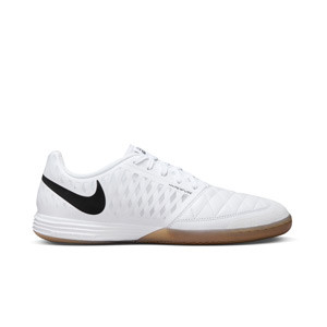 Nike Lunar Gato II - Zapatillas de fútbol sala de piel Nike con suela lisa IC - blanca