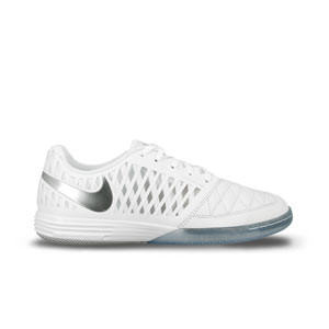 Nike Lunar Gato II - Zapatillas de fútbol sala de piel Nike suela lisa IC - blancas