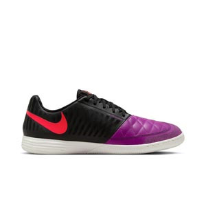 Nike Lunar Gato II - Zapatillas de fútbol sala de piel Nike suela lisa IC - negras, lilas