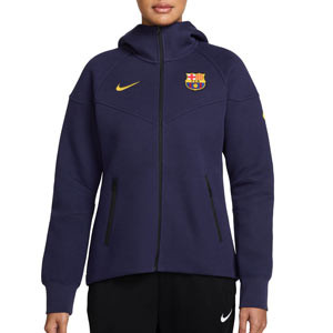 Sudadera con capucha Nike Barcelona mujer Tech Fleece WR - Sudadera cortavientos con capucha para mujer Nike del FC Barcelona - púrpura
