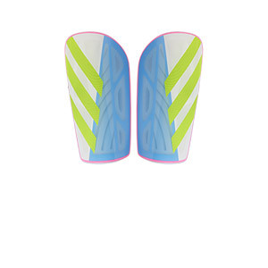 adidas Tiro League - Espinilleras de fútbol adidas con mallas de sujeción - blancas, azules