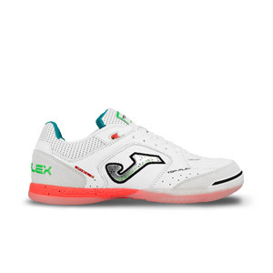 Joma Top Flex IN - Zapatillas de fútbol sala de piel Joma suela lisa IN - blancas