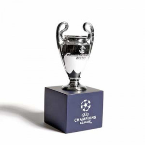 Mini copa UEFA Champions League 70 mm - Figura réplica con pedestal Copa UEFA Champions League 70 mm - plateada - frontal