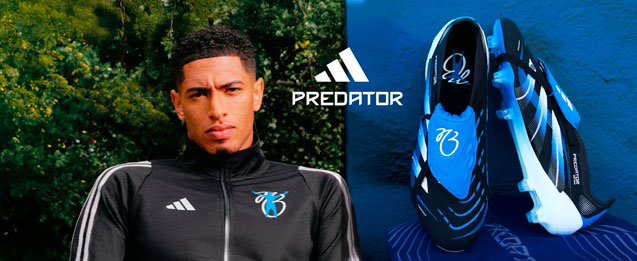 botas de fútbol adidas Predator Belligham de color negro con azul